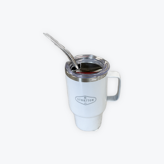 Stratton Stainless Steel Tumbler with Straw