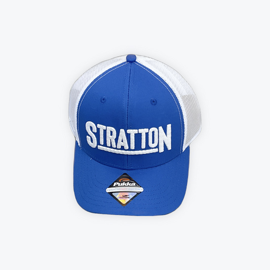 Adult Stratton Baseball Hat with Stratton on Front Paw Print  on back