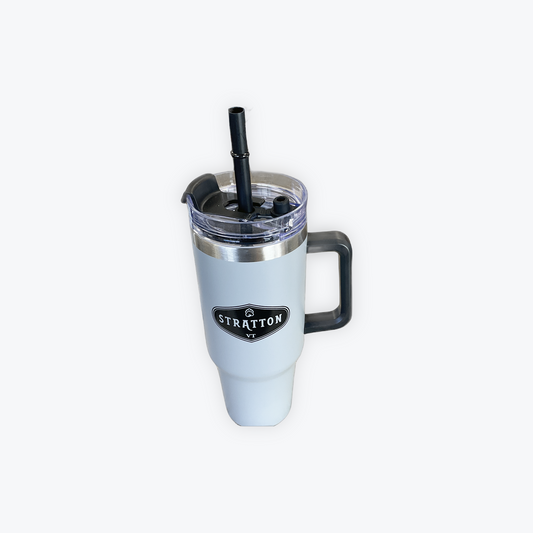 Stratton Logo Stainless Steel Cup 40 oz with Straw