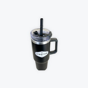 Stratton Logo Stainless Steel Cup 40 oz with Straw