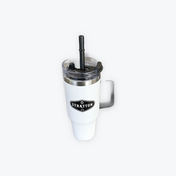 Stratton Logo Stainless Steel Cup 40 oz with Straw